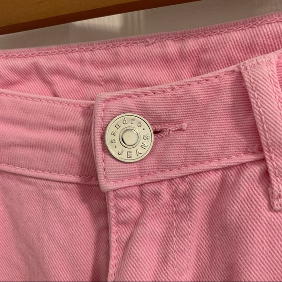 Sandro Pink Straight Leg Jeans 34FR - Picture 4 of 5